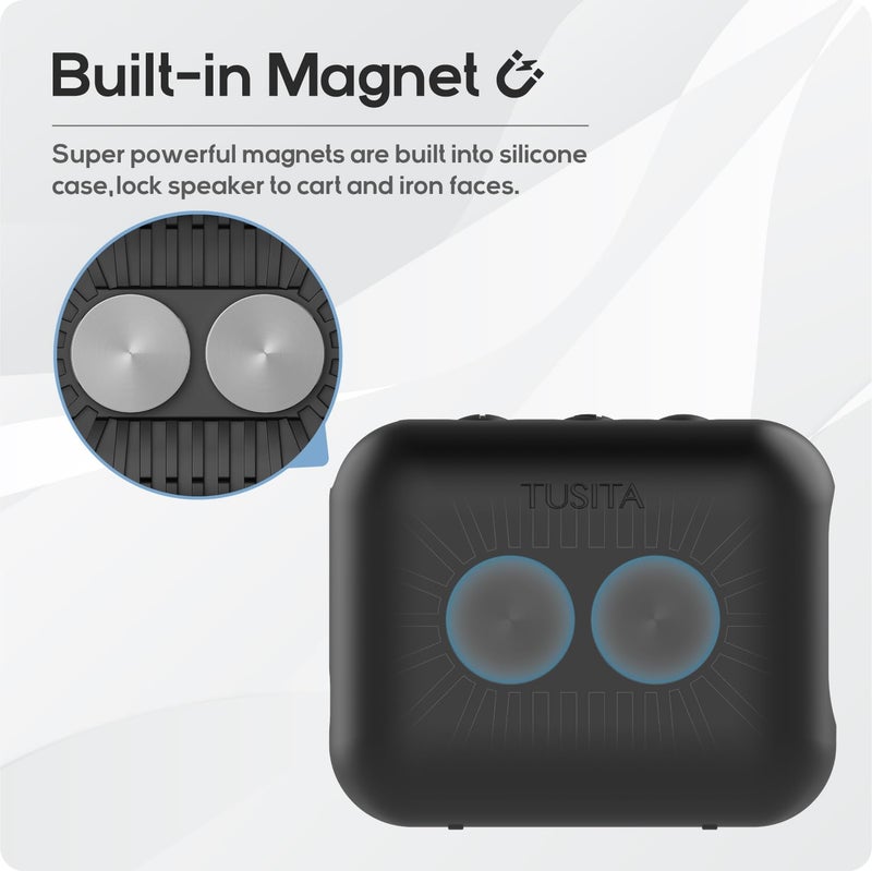 TUSITA Magnetic Shockproof Case Compatible with JBL GO 4 Speaker, Golf Cart Accessories - Image 5