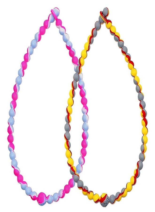 Flyaway Teething Necklace for Baby Toddler, Chew Necklaces for Sensory Kids Boys Girls - 2 PCS Silicone Chewy Necklace Sensory Chew Toys for Children Adults with Autism, ADHD, Oral Motor Stimulation - Image 1