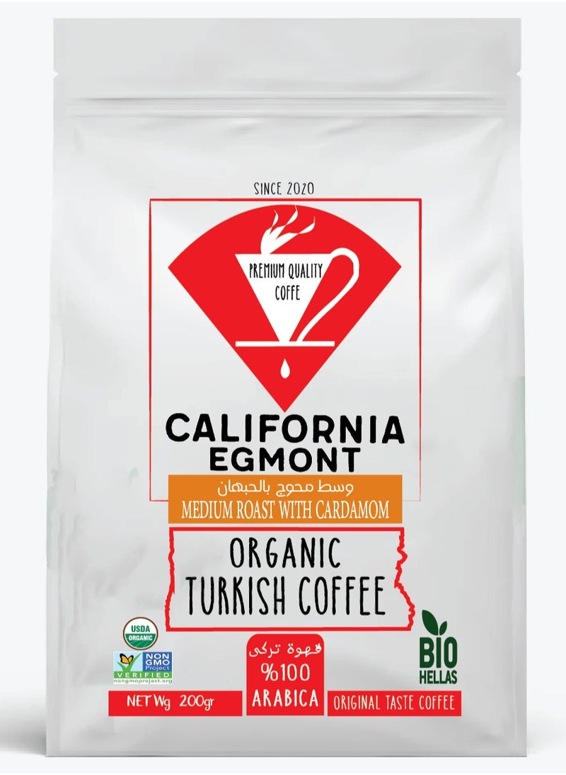 CALIFORNIA EGMONT - Medium RoastTurkish Coffee  Seasoned With Cardamom 200 Grams - Image 1