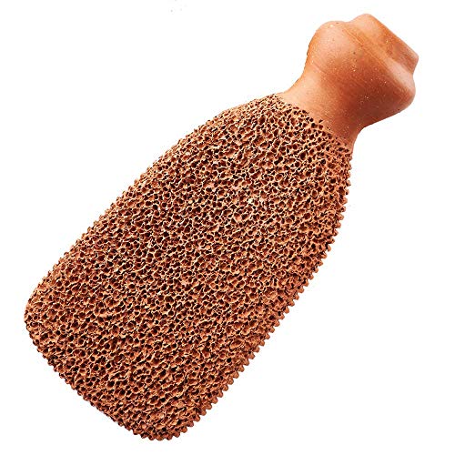 Separate Way Terracotta Natural Pumice Stone for Foot Scrub | Pedicure Stone for Feet Cleaning | Foot Scrubber for Dead Skin | Body Scrub for Smooth Skin | Bathing Stone for Daily Use - Image 2