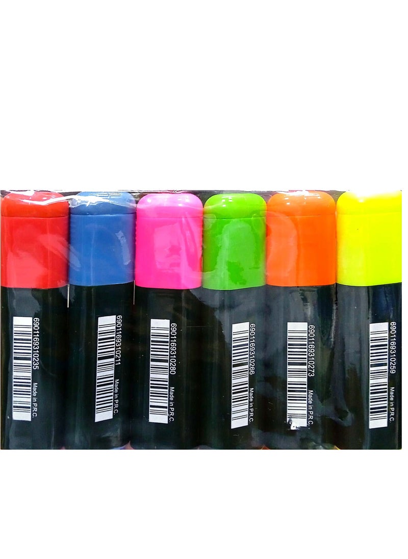 SUPER DEAL 6-Piece Highlighter Multicolour  - Image 2