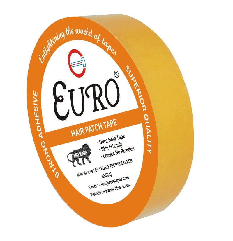 Euro شريط شعر ويغ قطن مزدوج الجوانب EURO®، شريط رقعة الشعر، شريط توبي، شريط قماش قوي، أصفر (1 بوصة × 22 ياردة) - Image 3