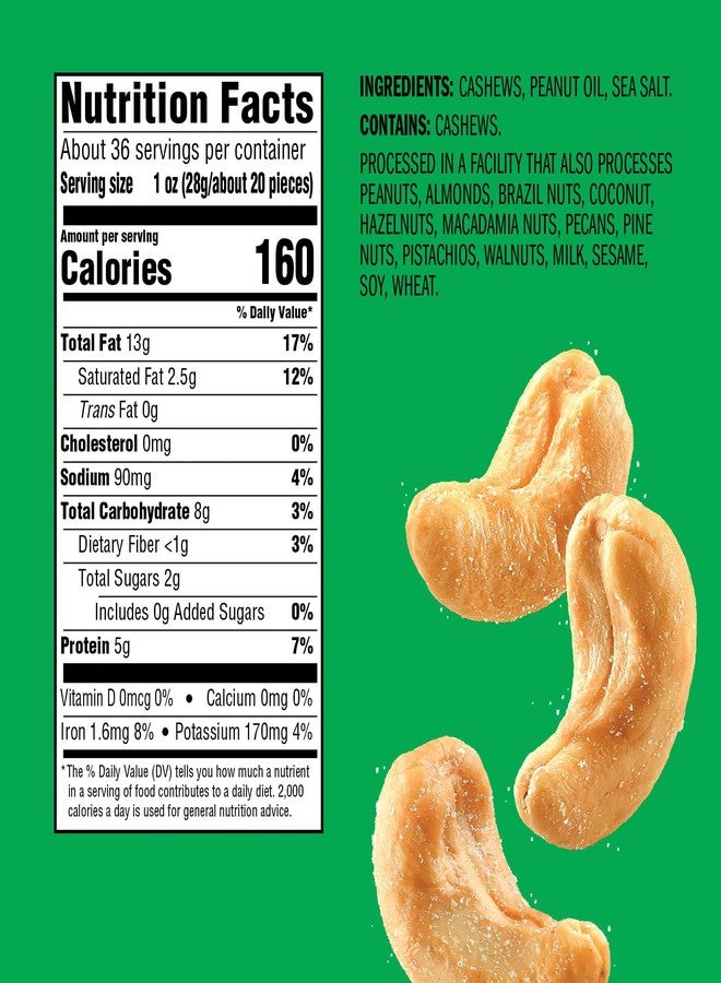 Emerald Nuts Roasted and Salted Whole Cashews (1-Pack), 5oz Resealable Bag, Plant-Based Protein, Kosher Certified, Non-GMO, Contains No Artificial Preservatives, Flavors or Synthetic Colors - Image 5