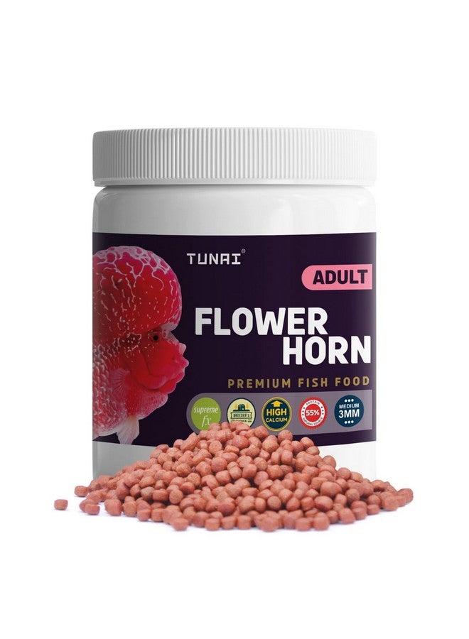 TUNAI Premium Fish Food For Flowerhorn | 55% Protein | Formulated Taiwan For Better Growth Of Hump And Color (100G - 3Mm Pellets) - Image 1