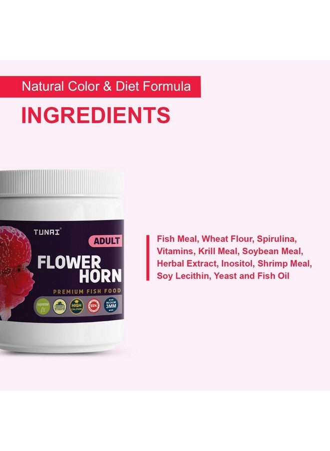 TUNAI Premium Fish Food For Flowerhorn | 55% Protein | Formulated Taiwan For Better Growth Of Hump And Color (100G - 3Mm Pellets) - Image 5