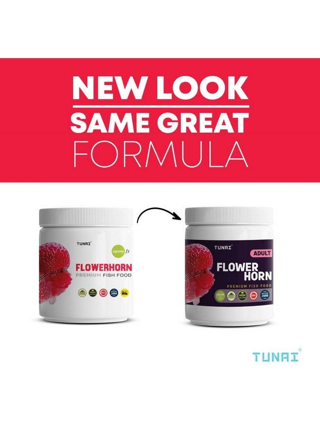 TUNAI Premium Fish Food For Flowerhorn | 55% Protein | Formulated Taiwan For Better Growth Of Hump And Color (100G - 3Mm Pellets) - Image 2