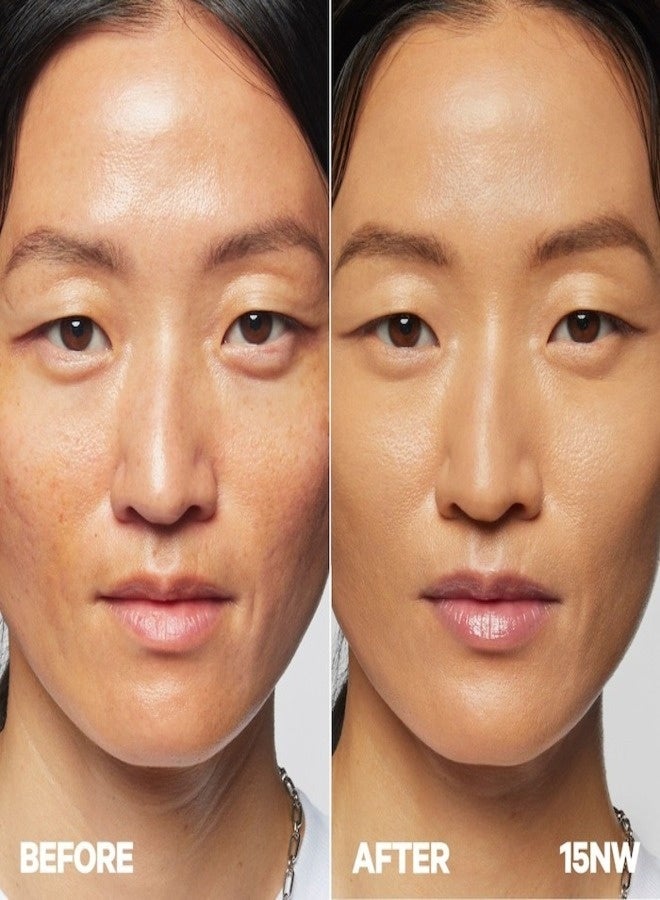 ميلك ميكب خافي عيوب سائل مرطب من ميلك ميك أب بحمض الهيالورونيك - 15NW - متوسط ​​مع درجات لونية دافئة محايدة، 8.5 مل | خافي عيوب كريمي طويل الأمد بتغطية كاملة - Image 3