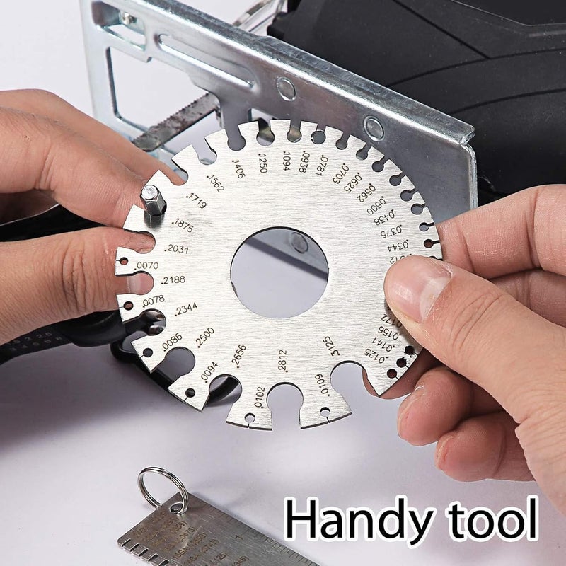 Stainless Steel Welding Gauge Round Metal Sheet Thickness Measurement Tool Rustproof Durable - Image 5