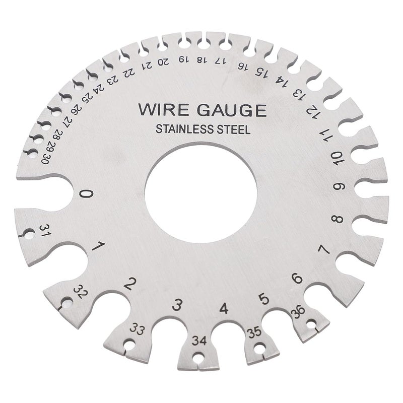 Stainless Steel Welding Gauge Round Metal Sheet Thickness Measurement Tool Rustproof Durable - Image 2