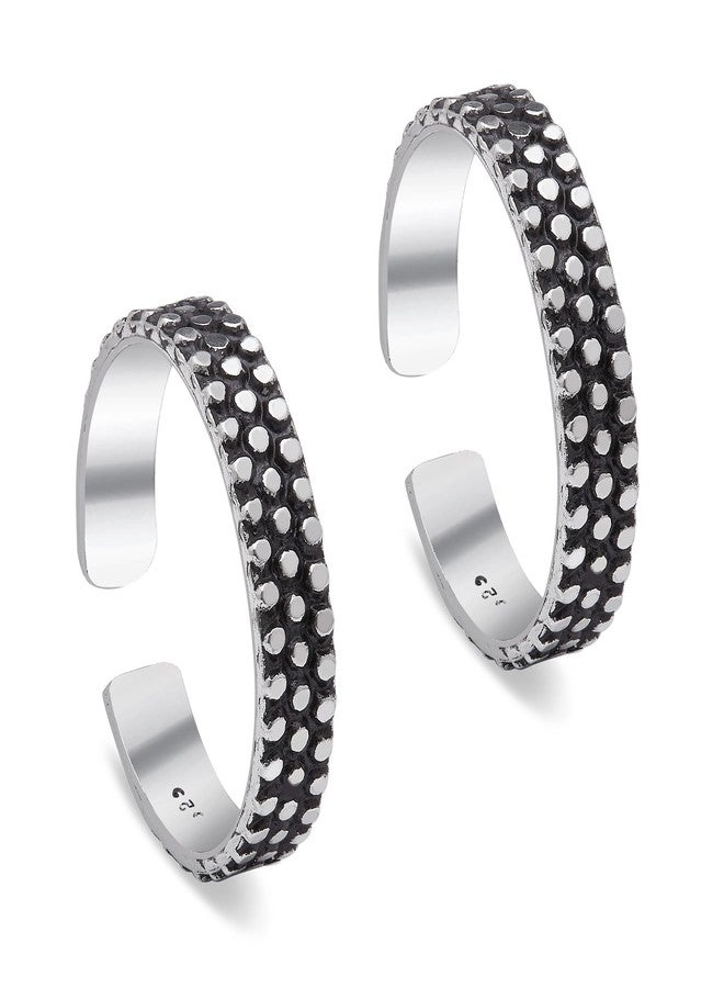 ZAVYA 925 Sterling Silver Oxidized Plated Toe Ring | Gift for Women and Girls | With Certificate of Authenticity and 925 Hallmark - Image 1