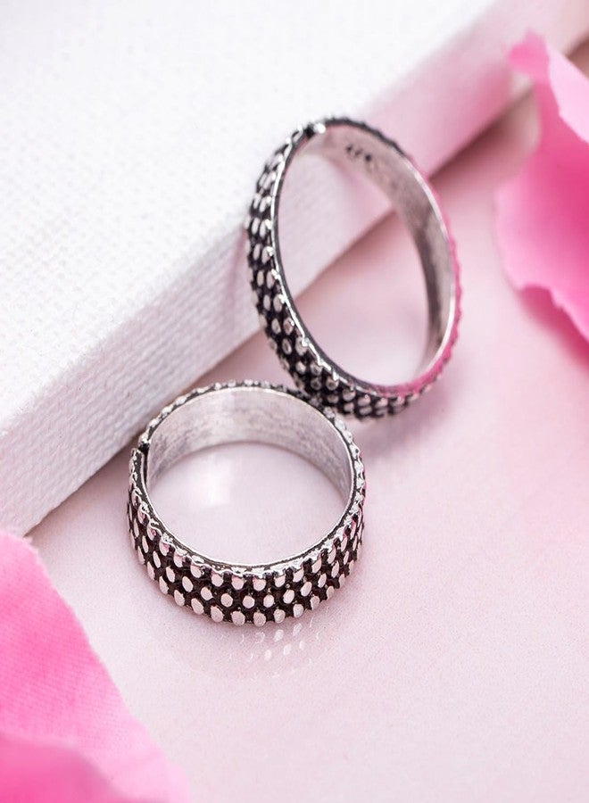 ZAVYA 925 Sterling Silver Oxidized Plated Toe Ring | Gift for Women and Girls | With Certificate of Authenticity and 925 Hallmark - Image 2