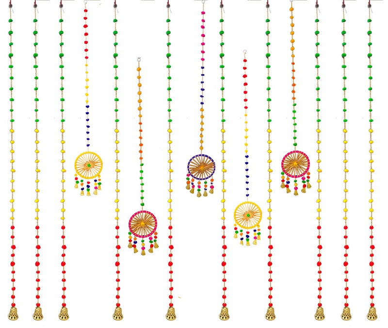 3A Featuretail Stage Backdrop Decoration Items Sets for Festivals, Pooja, Haldi, Mehandi, Birthday, Anniversary, Wedding DIY Decoration Kits. (15 Pc Set, Design Style -21) - Image 1