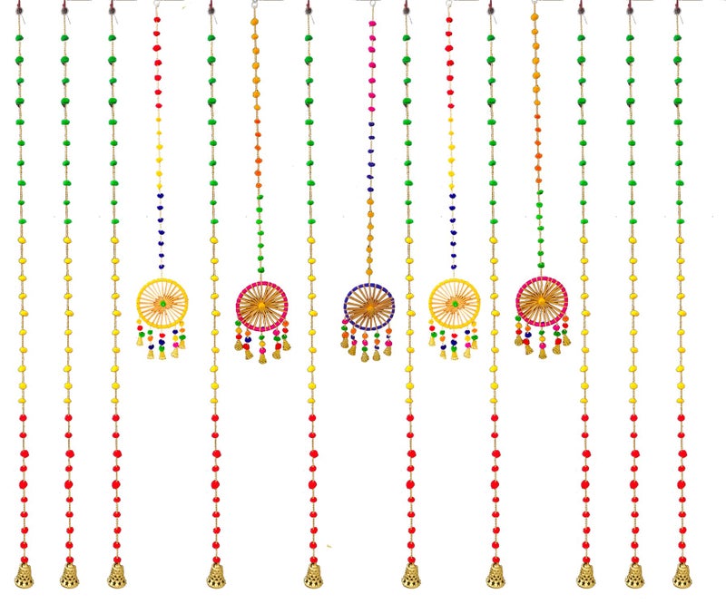 3A Featuretail Stage Backdrop Decoration Items Sets for Festivals, Pooja, Haldi, Mehandi, Birthday, Anniversary, Wedding DIY Decoration Kits. (15 Pc Set, Design Style -21) - Image 2