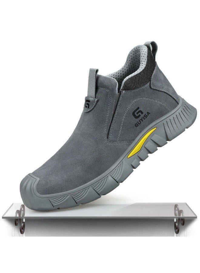 NIBEMINENT Wear-Resisting Men Work Safety Boots Anti-smash Anti-puncture Work Sneaker Waterproof Boots Indestructible Protective Work Boots - Image 1