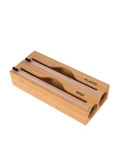 Sharpdo Kitchen Simple Wall-Mounted Bamboo Cling Film Cutter (2 Grids)  - Image 1