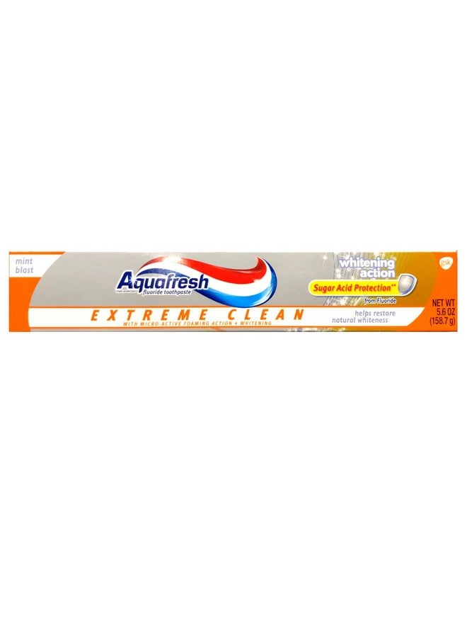Aquafresh Extreme Clean Whitening Action Fluoride Toothpaste for Cavity Protection, 5.6 ounce Twinpack (Two 5.6oz tubes) - Image 2