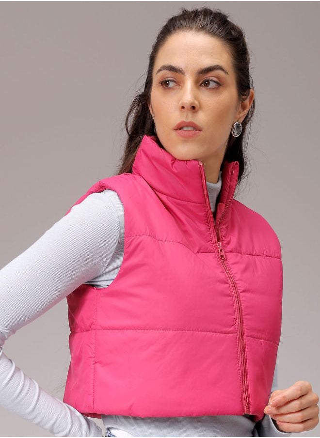 Freehand - Women Regular Fit Solid Quilted Jacket - Image 1
