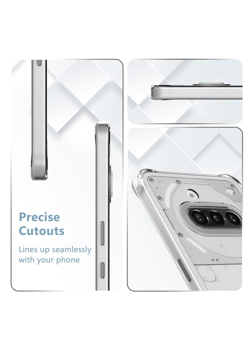 Houmt Nothing Phone 3a Case Cover Anti Yellowing Premium Clear Case with 2-Pack Nothing Phone 3a Screen Protector Tempered Glass Film High Transparency Anti-Scratch Glass For Nothing Phone 3a  - Image 4