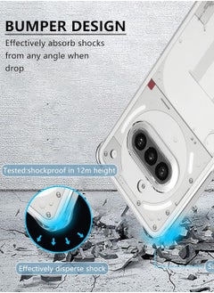 Houmt Nothing Phone 3a Case Cover Anti Yellowing Premium Clear Case with 2-Pack Nothing Phone 3a Screen Protector Tempered Glass Film High Transparency Anti-Scratch Glass For Nothing Phone 3a  - Image 3