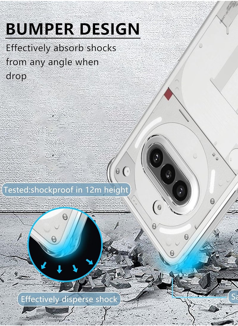 Houmt Nothing Phone 3a Case Cover Anti Yellowing Premium Clear Case with 2-Pack Nothing Phone 3a Screen Protector Tempered Glass Film High Transparency Anti-Scratch Glass For Nothing Phone 3a  - Image 3
