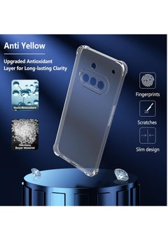 Houmt Nothing Phone 3a Case Cover Anti Yellowing Premium Clear Case with 2-Pack Nothing Phone 3a Screen Protector Tempered Glass Film High Transparency Anti-Scratch Glass For Nothing Phone 3a  - Image 5