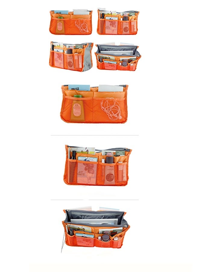 13 Pocket Ladies Hand Bag Organizer Orange  - Image 5
