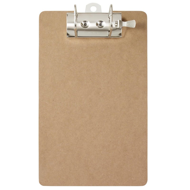 Saunders 05712 Recycled Hardboard Archboard - Brown, Letter Size Document Holder for 2 Hole Punched Documents, Locking Arch Clip - Image 1