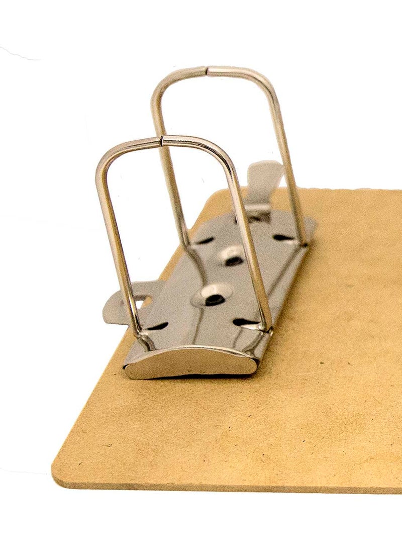 Saunders 05712 Recycled Hardboard Archboard - Brown, Letter Size Document Holder for 2 Hole Punched Documents, Locking Arch Clip - Image 2