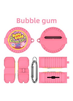 For Apple Airpods 4 Generation Bluetooth Headset Silicone Protective Case Bubble Gum Creative Cute Couple Soft Case-Color:Bubble Gum (b602)-Applicable Models:Airpods 4th Generation