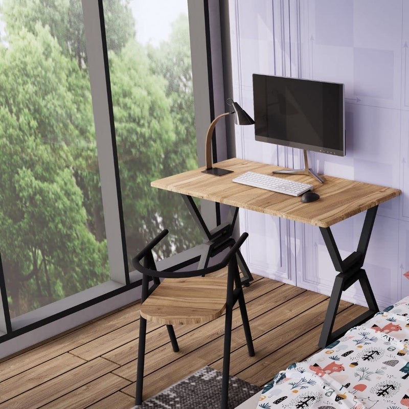 HIRVALL Metal Table LegsBlack Table Legs Mild Steel Frame Style Steel Dining Table Legs Furniture Leg Perfect for Computer Desk Table Leg 2 Shape only Legs - Image 5