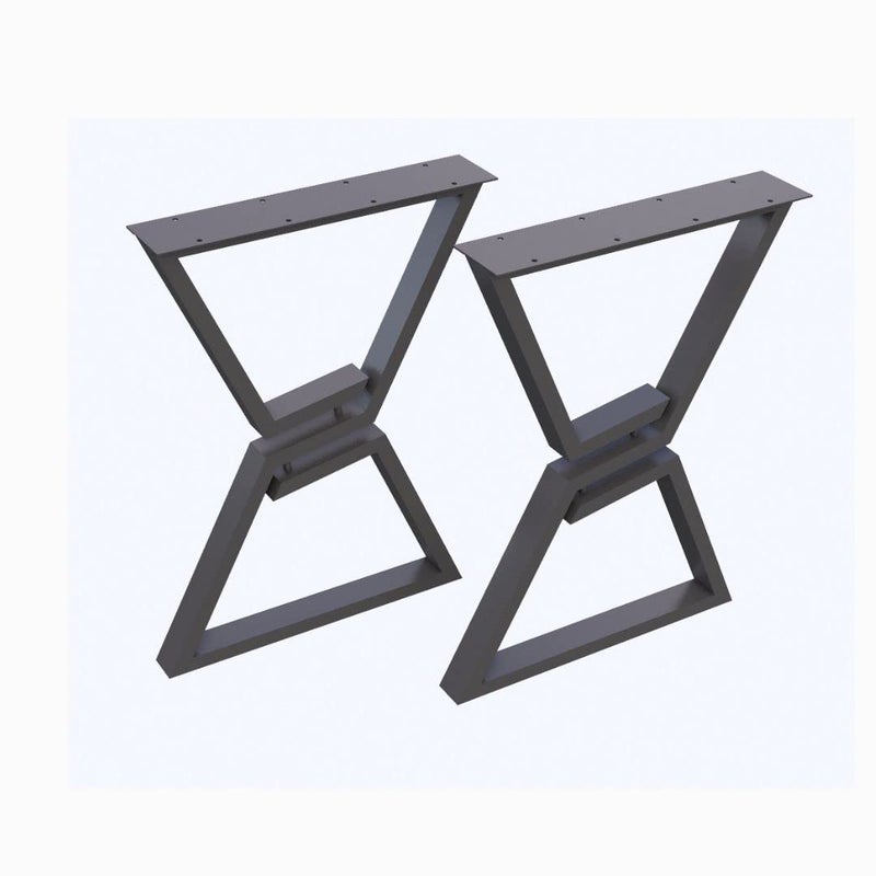 HIRVALL Metal Table LegsBlack Table Legs Mild Steel Frame Style Steel Dining Table Legs Furniture Leg Perfect for Computer Desk Table Leg 2 Shape only Legs - Image 1