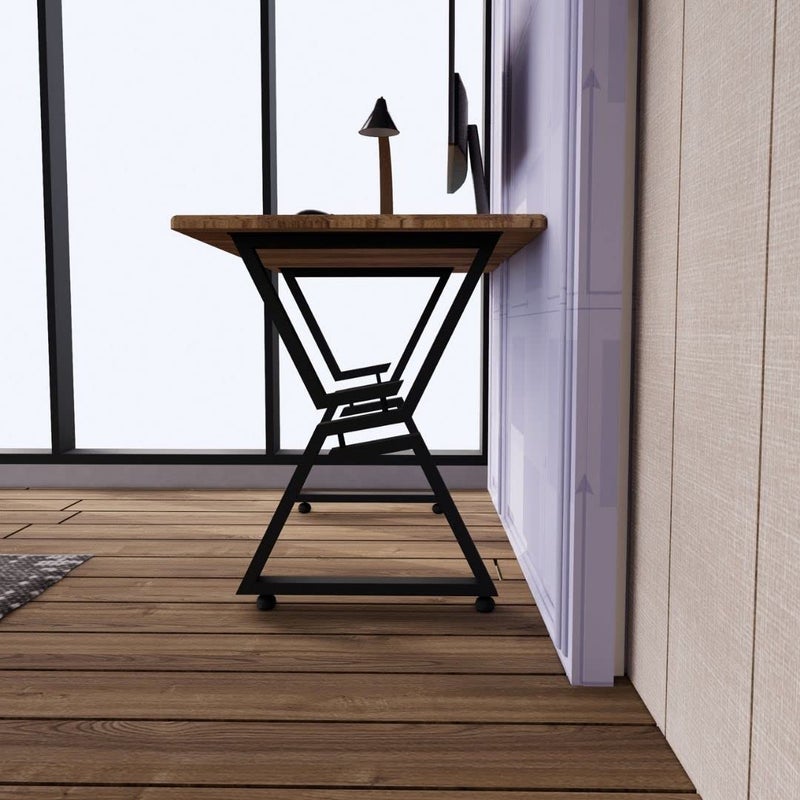 HIRVALL Metal Table LegsBlack Table Legs Mild Steel Frame Style Steel Dining Table Legs Furniture Leg Perfect for Computer Desk Table Leg 2 Shape only Legs - Image 2