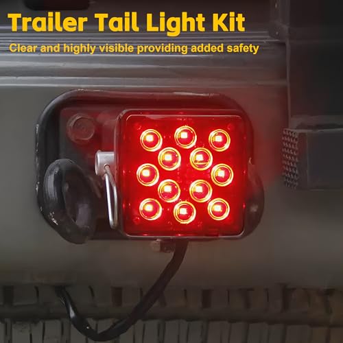MaxxHaul 70429 Trailer Hitch Cover with 12 LEDs Brake Light, Black, 2 inch - Image 2