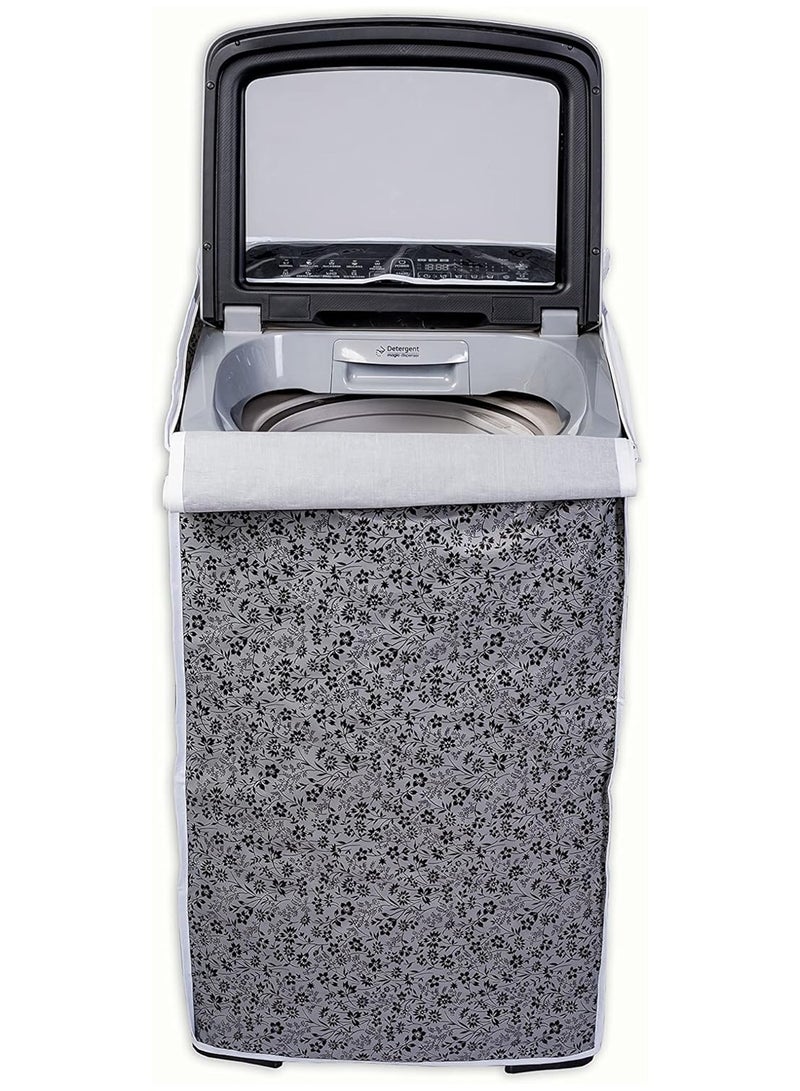 Classic® Top Load Washing Machine Cover Suitable for Samsung Back Panel 8.5 Kg, 9 Kg, 9.2 Kg, 9.5 Kg, 10 Kg. (63cmsX63cmsX93cms, Black & Grey) - Image 1