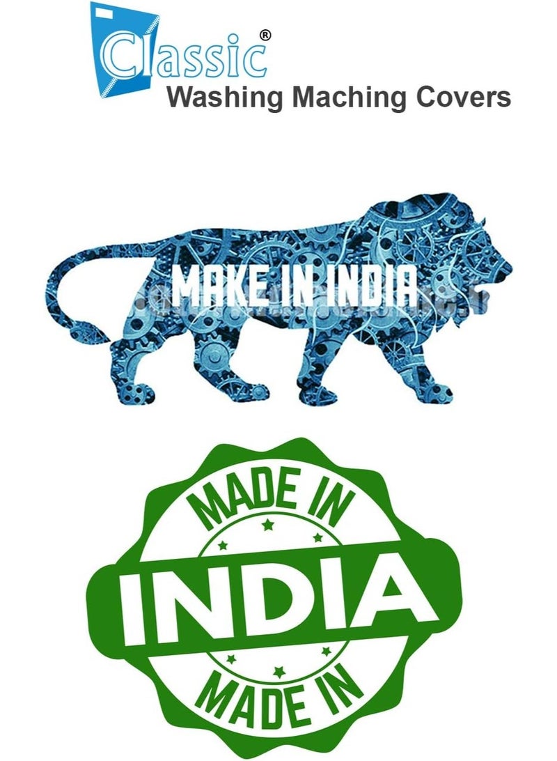 Classic® Top Load Washing Machine Cover Suitable for Samsung Back Panel 8.5 Kg, 9 Kg, 9.2 Kg, 9.5 Kg, 10 Kg. (63cmsX63cmsX93cms, Black & Grey) - Image 3