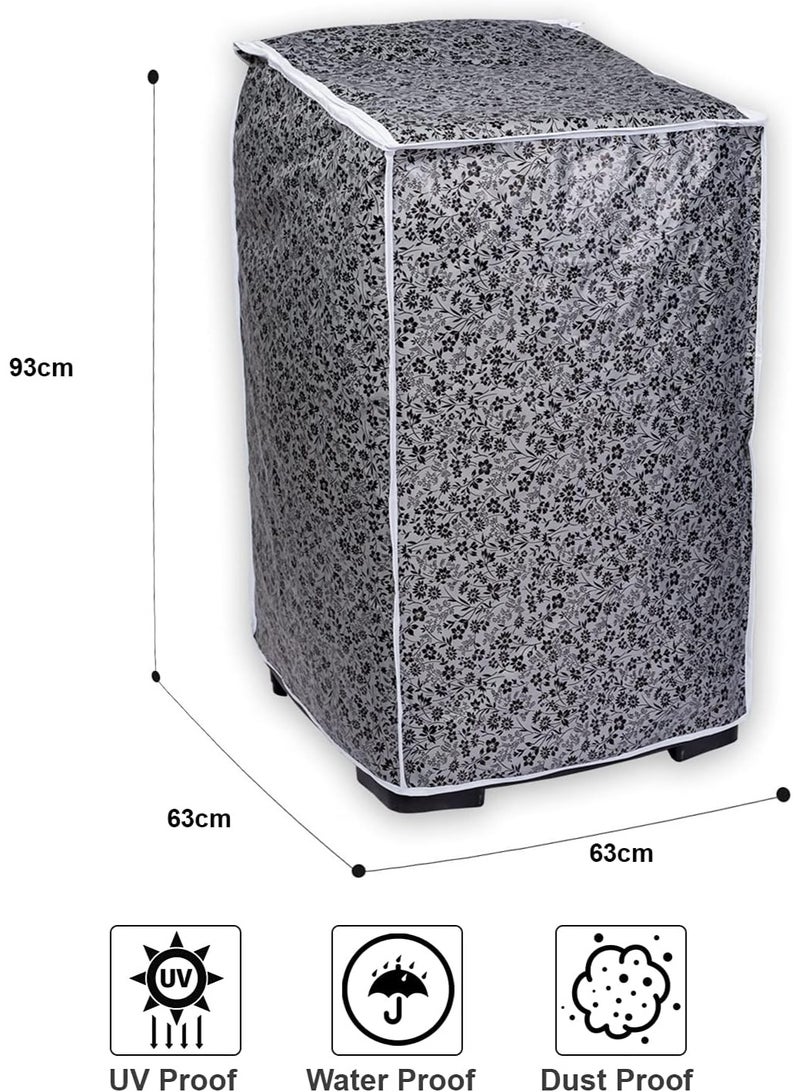 Classic® Top Load Washing Machine Cover Suitable for Samsung Back Panel 8.5 Kg, 9 Kg, 9.2 Kg, 9.5 Kg, 10 Kg. (63cmsX63cmsX93cms, Black & Grey) - Image 5