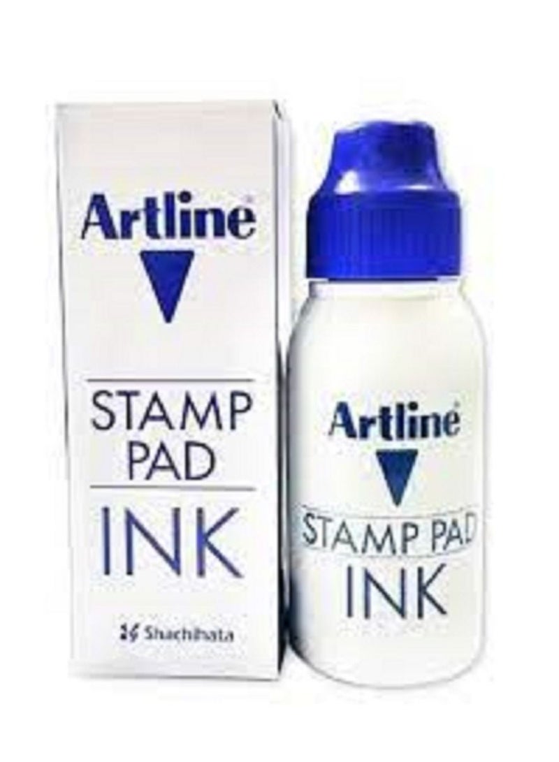 Artline Stamp Pad Ink Blue 50ml - Image 1