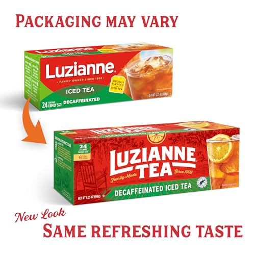 Luzianne Decaffeinated Iced Tea Bags Family Size 24ct Box Pack of 6 - Image 5