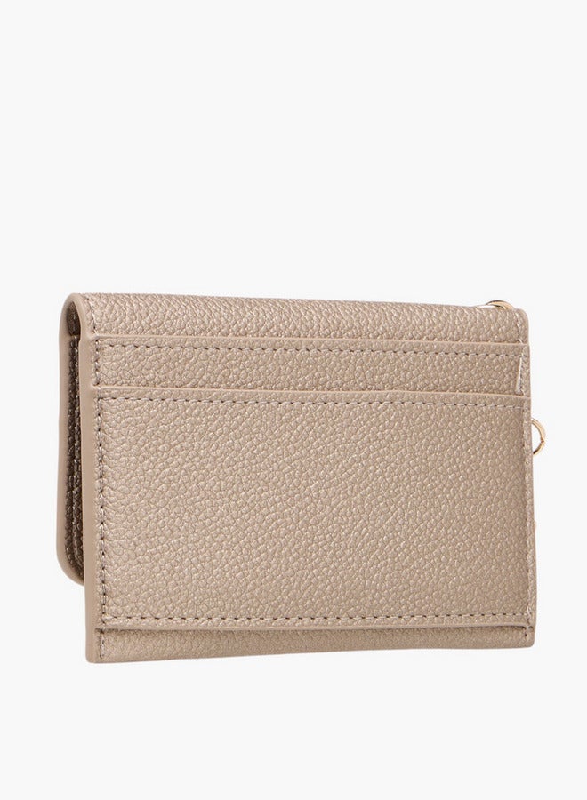 Flora Bella By Shoexpress Solid Card Holder with Button Closure - Image 2