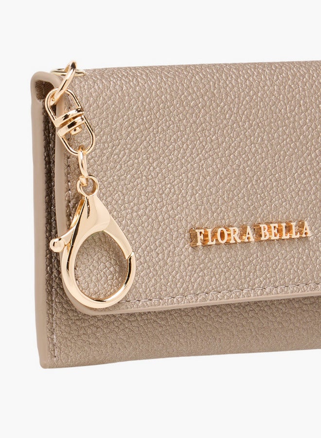 Flora Bella By Shoexpress Solid Card Holder with Button Closure - Image 3