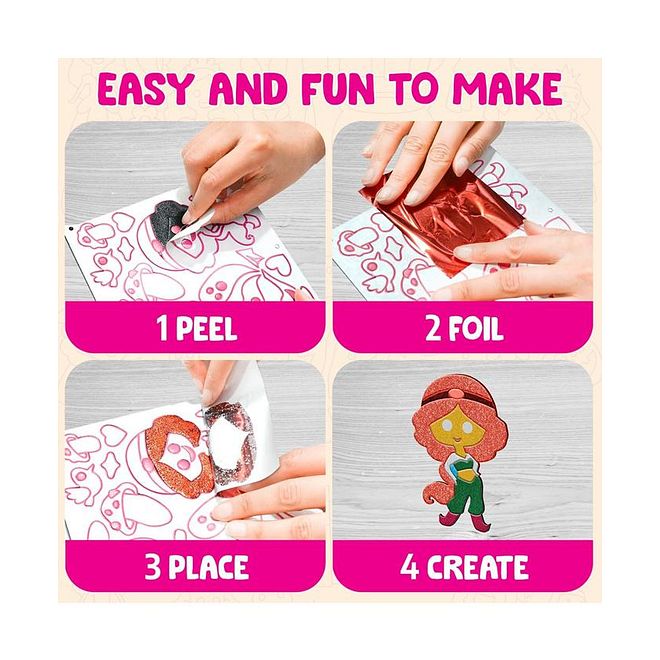 Smartivity Foil Magic, Princess Fairy Tales Interactive Foil & Craft Kit, Mess Free Creative Fun, Roleplay Puppets & Googly Eyes, 4 Years+, Multicolor - 295 Pieces - Image 4