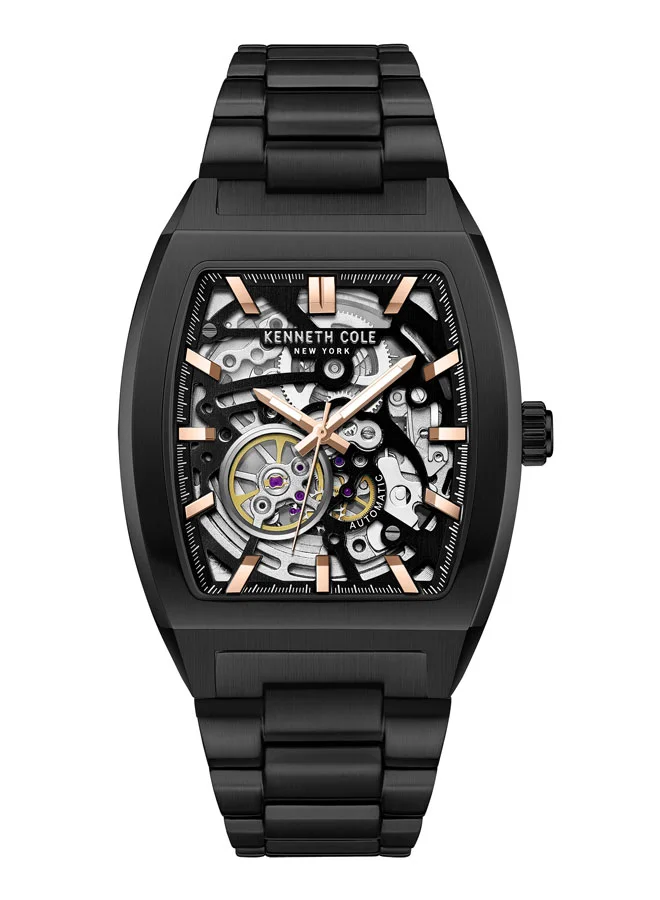 Kenneth Cole New York 40mm Automatic Men's Watch with Chocolate Dial & Chocolate Stainless Steel Bracelet