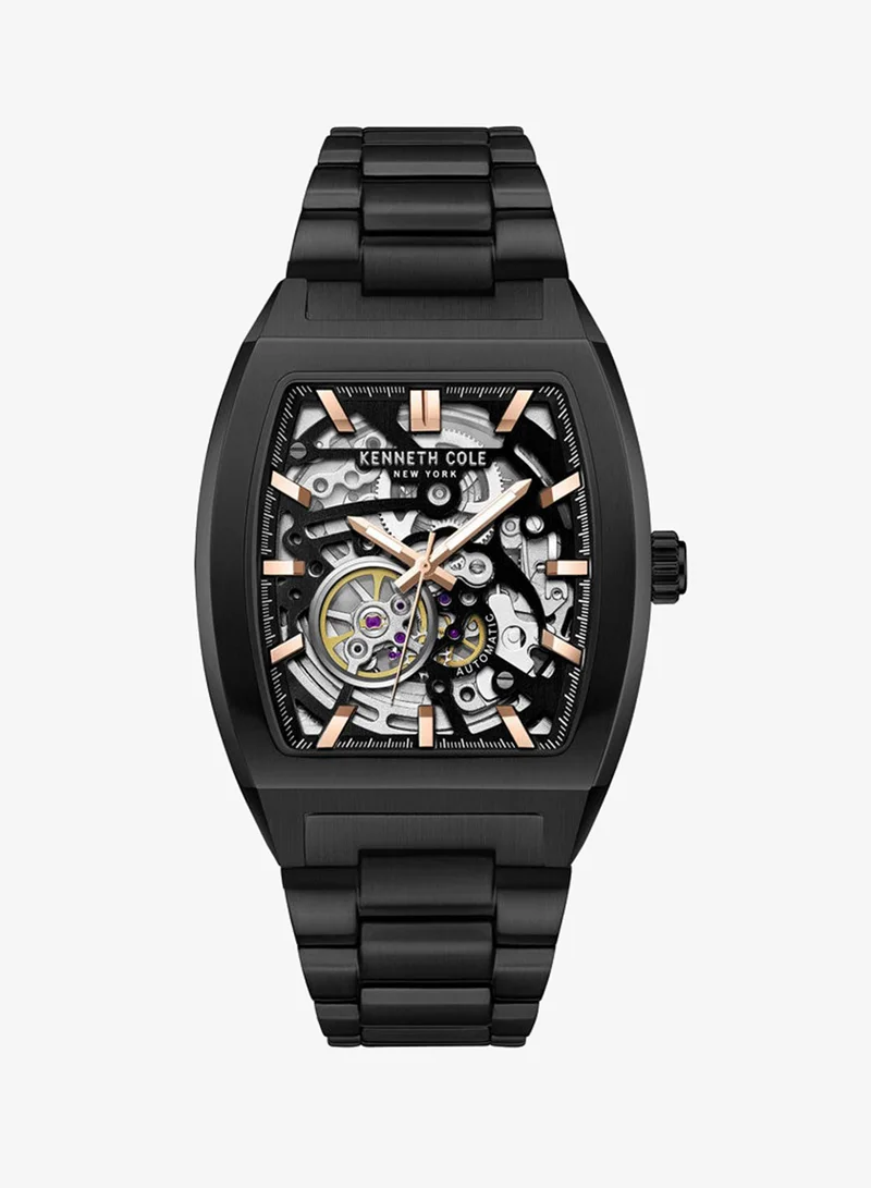 Kenneth Cole New York 40mm Automatic Men's Watch with Chocolate Dial & Chocolate Stainless Steel Bracelet