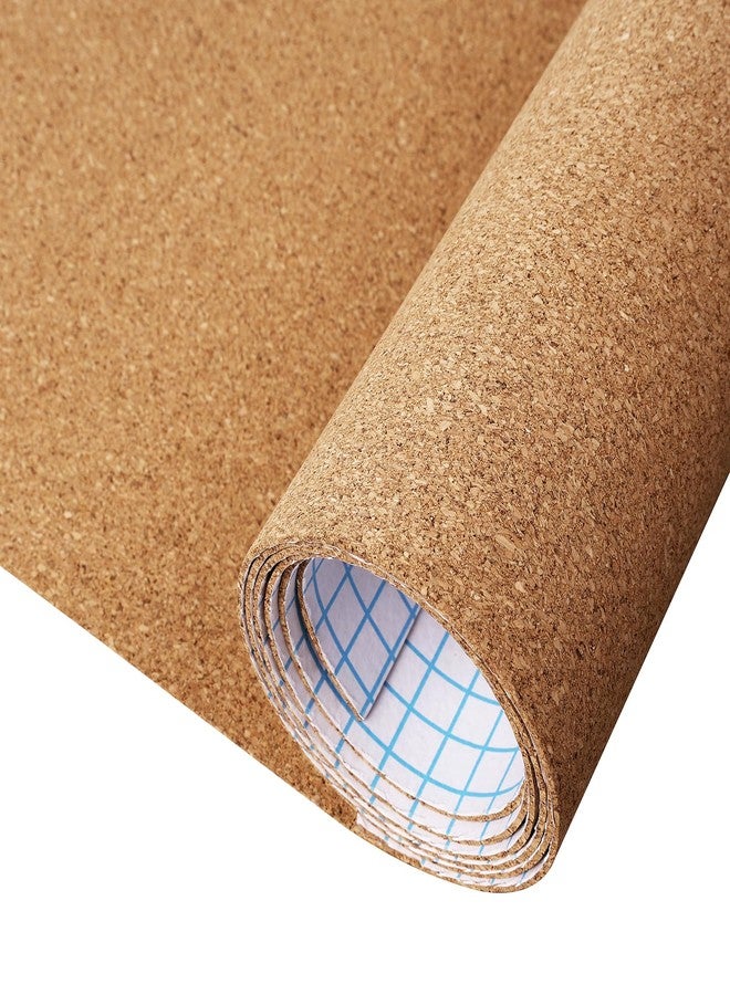 ReWallpaper Self Adhesive Cork Roll with Backing Thick 0.06 Inch Cork Sheet for DIY Crafts Coasters Drawer Liners Natural Corkboards and Bulletin Board Paper Roll for Wall Decoration 17.3in x 3.9ft - Image 1