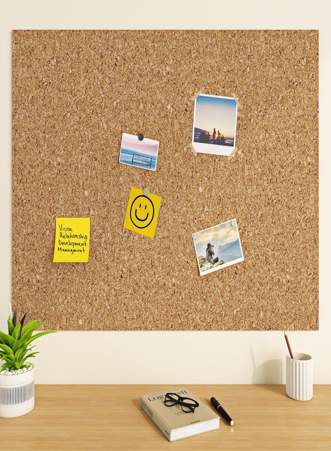 ReWallpaper Self Adhesive Cork Roll with Backing Thick 0.06 Inch Cork Sheet for DIY Crafts Coasters Drawer Liners Natural Corkboards and Bulletin Board Paper Roll for Wall Decoration 17.3in x 3.9ft - Image 2