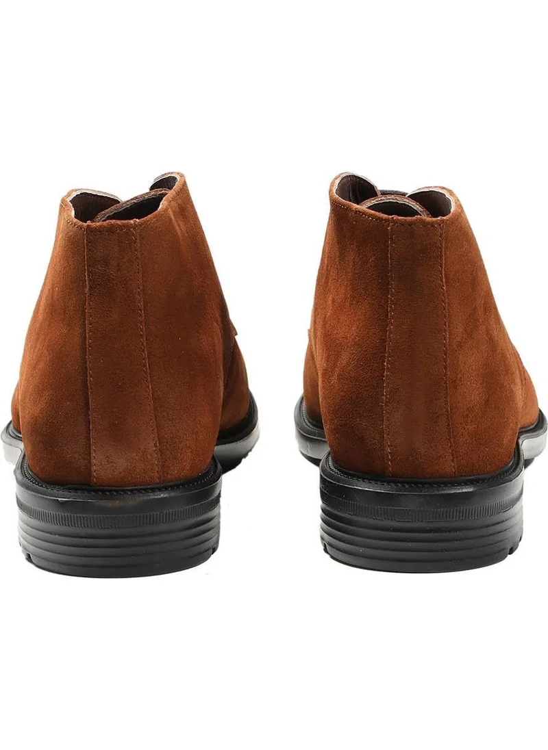 دوفي Tan Men's Suede Flat Casual Boots