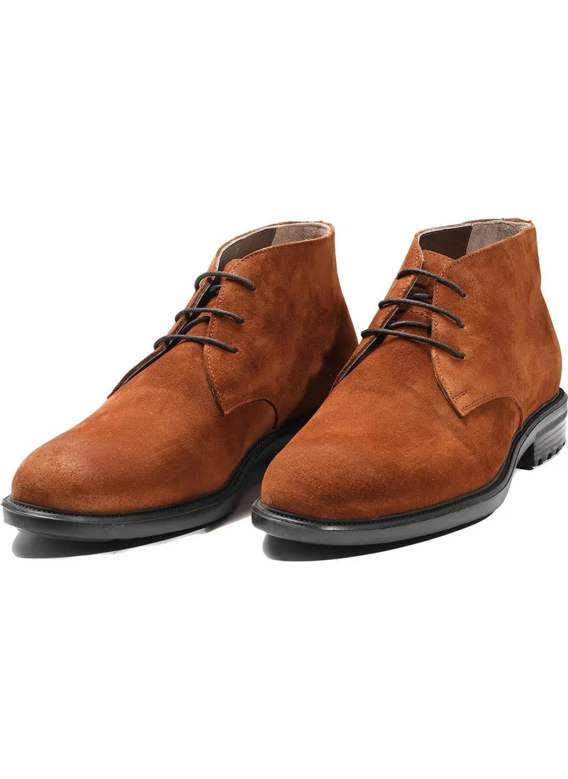 دوفي Tan Men's Suede Flat Casual Boots