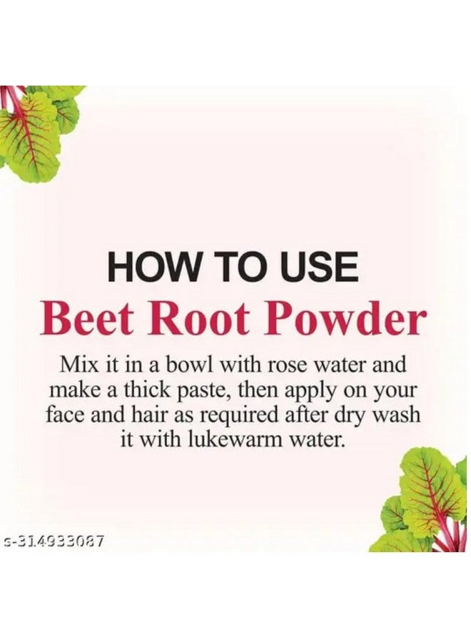 TQS Pure Beetroot Powder for Pinkish Skin Rosy Cheeks, Glowing, Shiny Skin 100gm - Image 2