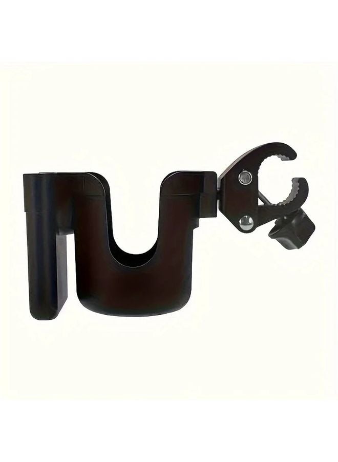 2 In 1 Stroller And Bicycle Cup Holder With Phone Bracket Durable ABS Beverage Tray 1pc - Image 3