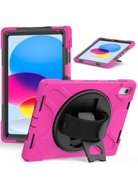 Case for iPad (A16) 11th 11 inch 2025 Gen iPad 11 Case/Case For iPad 10th Gen Case 2022 iPad 10 Case Upgraded Grade Heavy Duty Silicone with Pencil Holder 360 Degree Rotating Stand Handle Cover for 11" iPad 11th 2025/10.9"iPad 10th Gen 2022